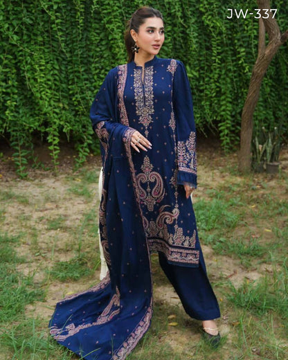 Johra Aarnish | Embroidered Fancy Peach Leather | Design 337