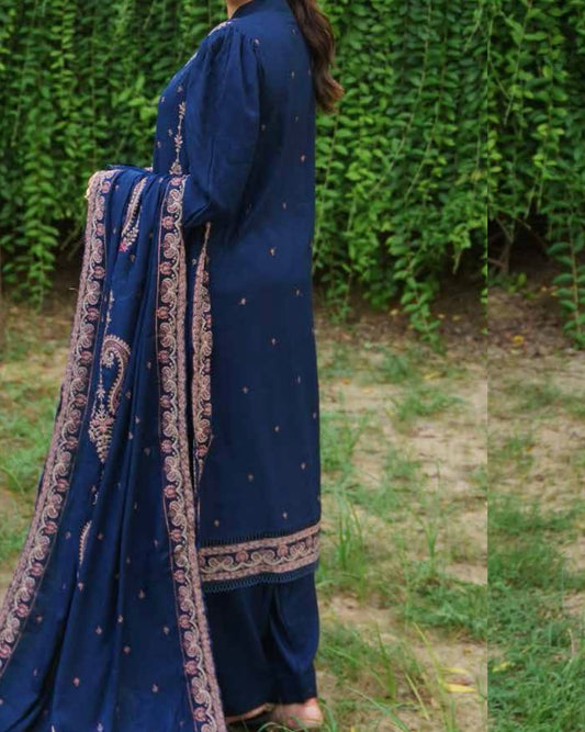 Johra Aarnish | Embroidered Fancy Peach Leather | Design 337