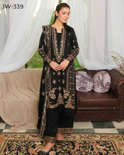 Johra Aarnish | Embroidered Fancy Peach Leather | Design 339