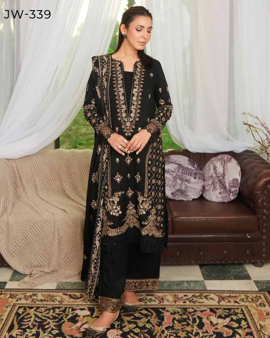 Johra Aarnish | Embroidered Fancy Peach Leather | Design 339