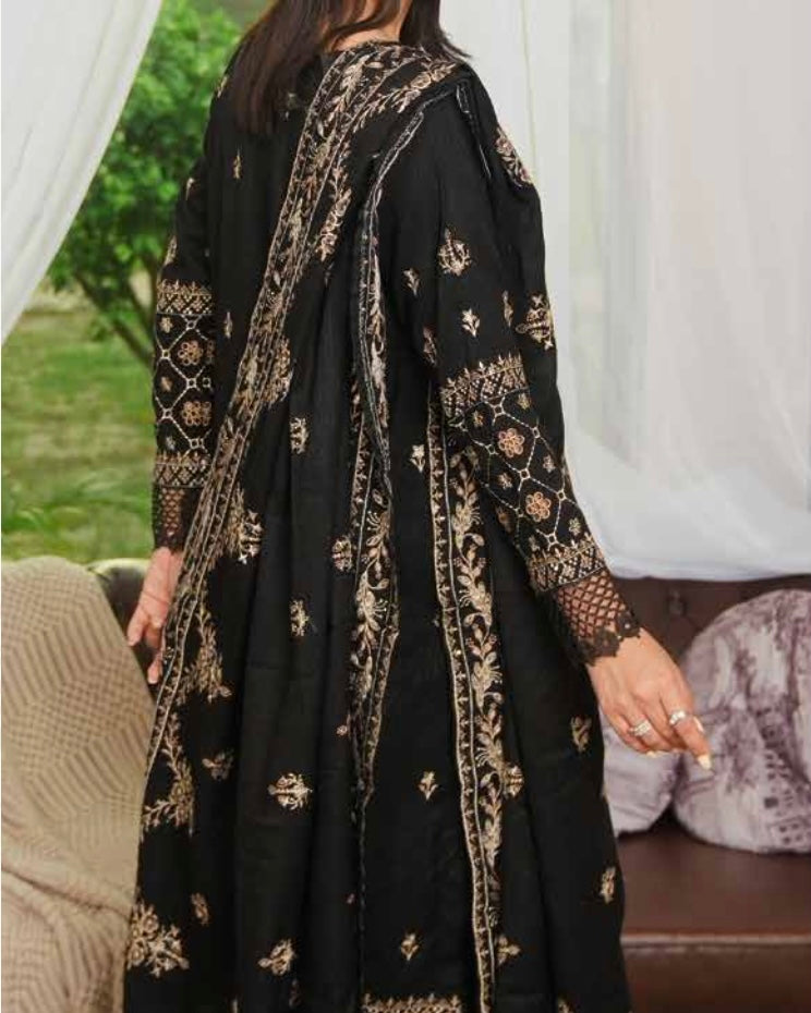 Johra Aarnish | Embroidered Fancy Peach Leather | Design 339
