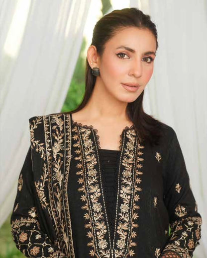 Johra Aarnish | Embroidered Fancy Peach Leather | Design 339