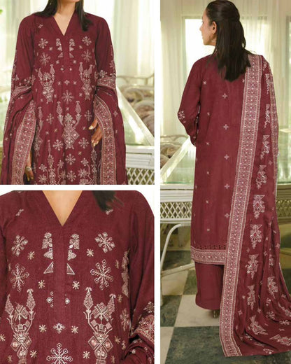 Johra Aarnish | Embroidered Fancy Peach Leather | Design 341