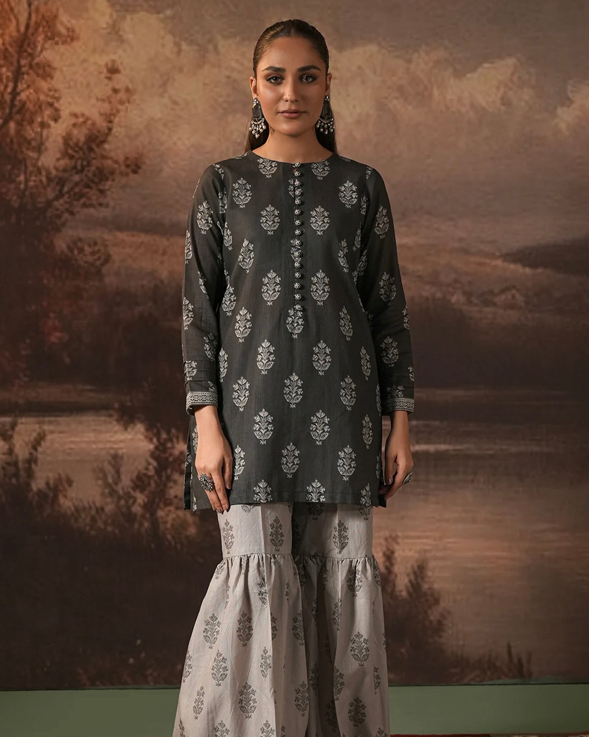 Zellbury | Printed Khaddar 2Pc | Design 342