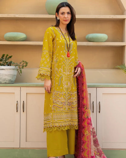 Johra Zayan | Emb Lawn with Chiffon Dupatta | Design 344
