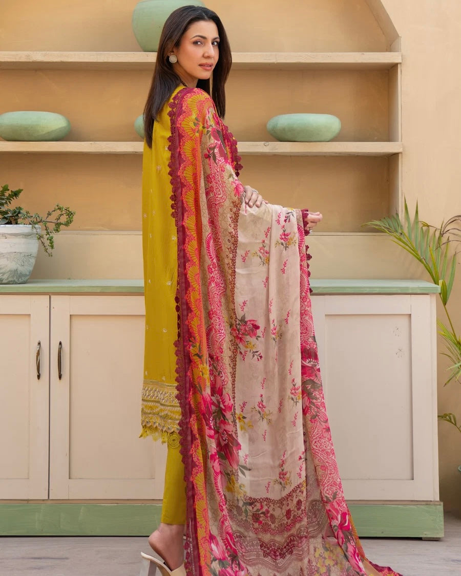 Johra Zayan | Emb Lawn with Chiffon Dupatta | Design 344