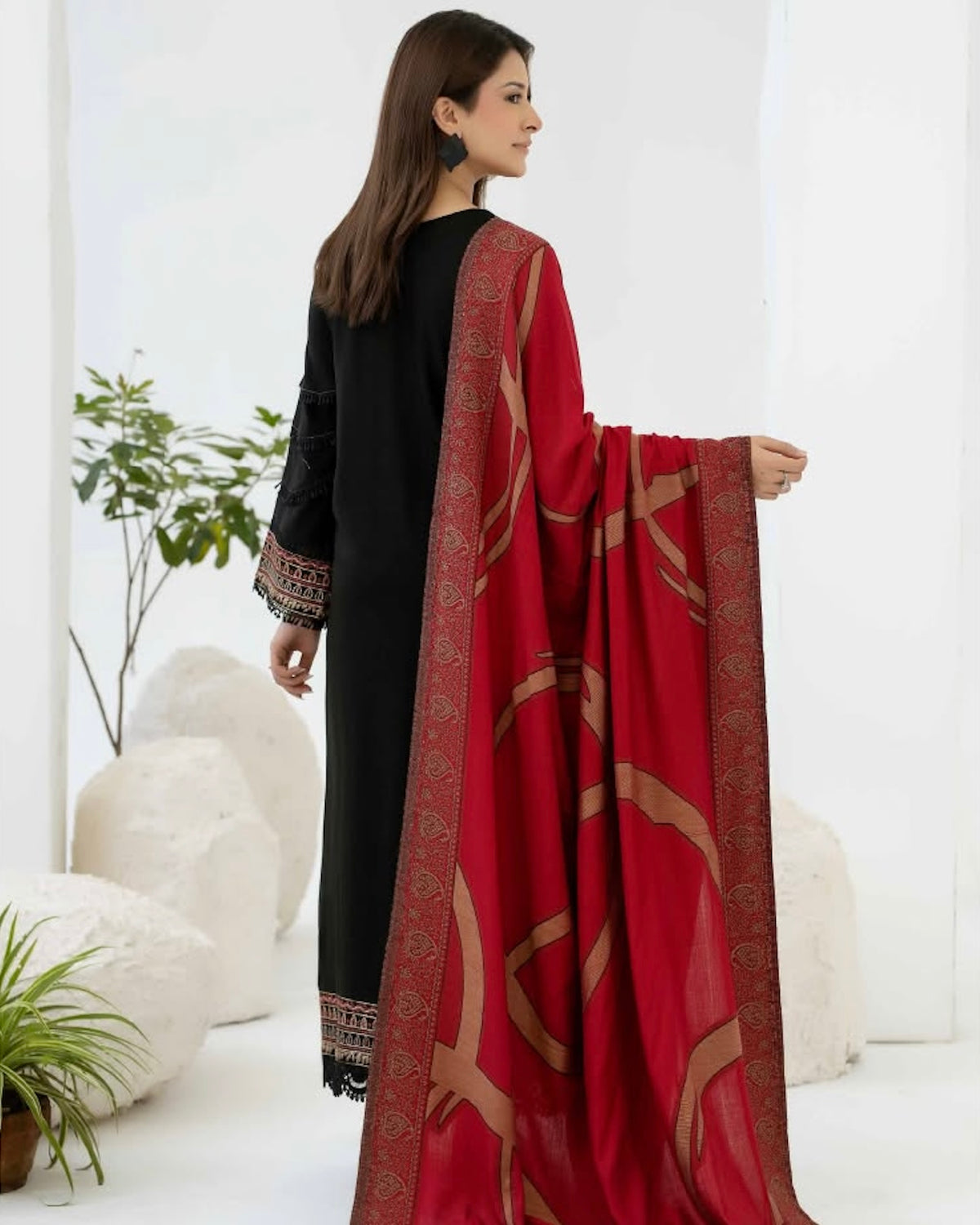 Johra Samama | Embroidered Peach Leather | Design 359