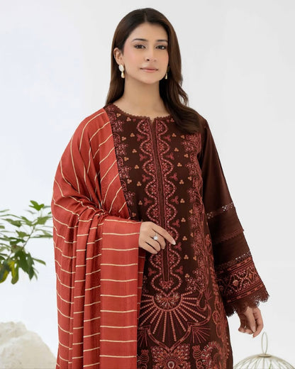 Johra Samama | Embroidered Peach Leather | Design 362