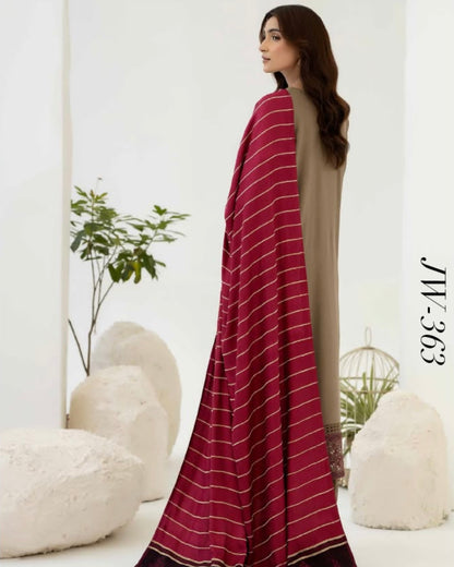 Johra Samama | Embroidered Peach Leather | Design 363