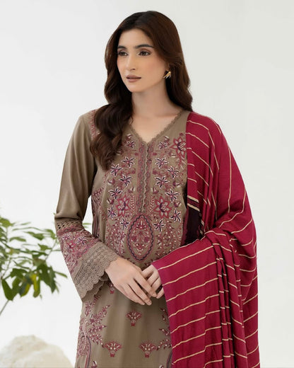 Johra Samama | Embroidered Peach Leather | Design 363