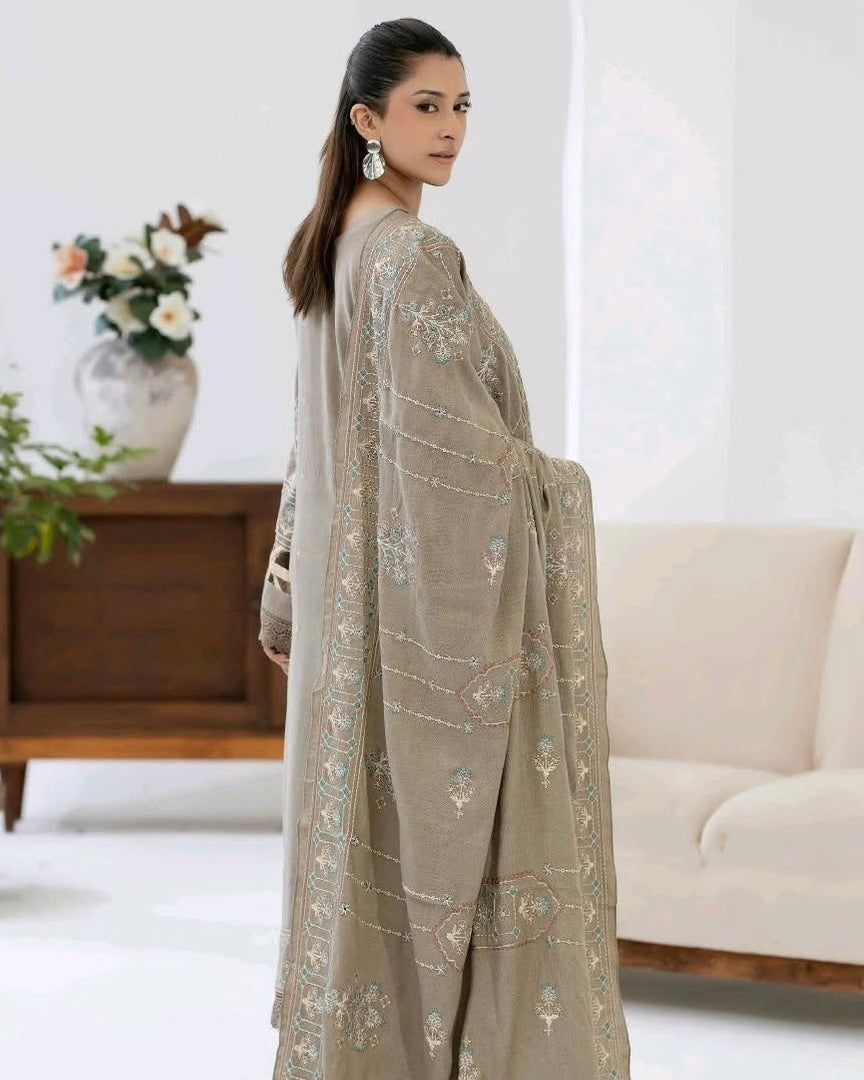 Johra Amala | Embroidered Fancy Peach Leather | Design 392