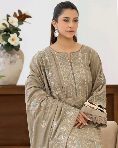 Johra Amala | Embroidered Fancy Peach Leather | Design 392