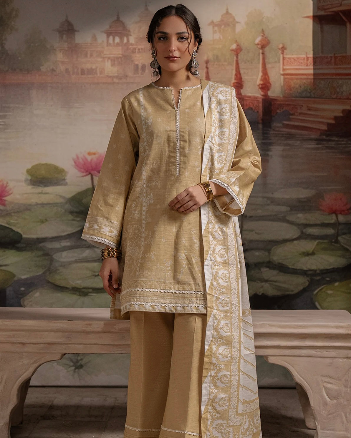 Zellbury | Paste Printed Khaddar 3Pc | Design 393