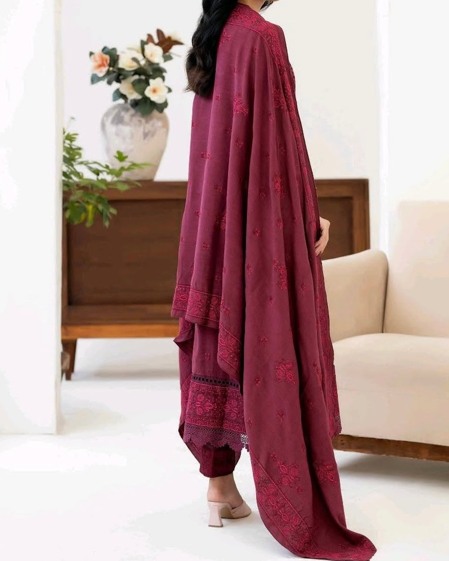 Johra Amala | Embroidered Fancy Peach Leather | Design 396