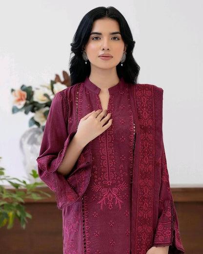 Johra Amala | Embroidered Fancy Peach Leather | Design 396