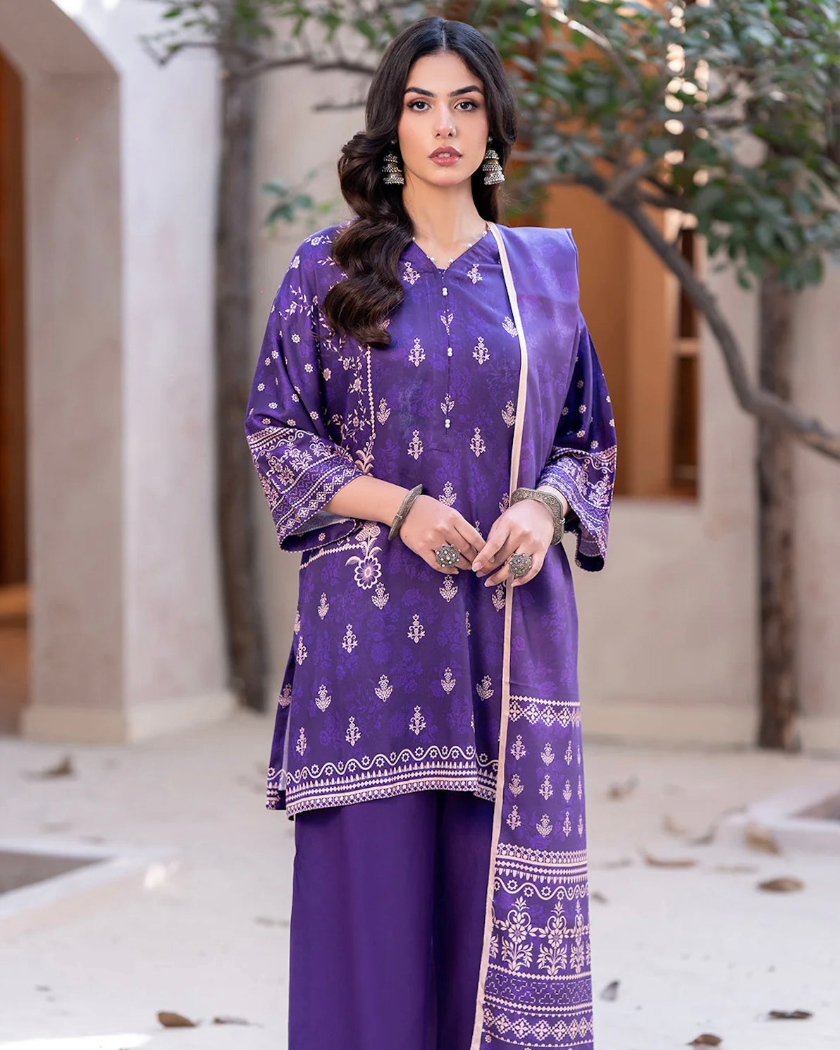 Zellbury | Printed Cotail 3Pc | Design 398