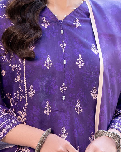 Zellbury | Printed Cotail 3Pc | Design 398