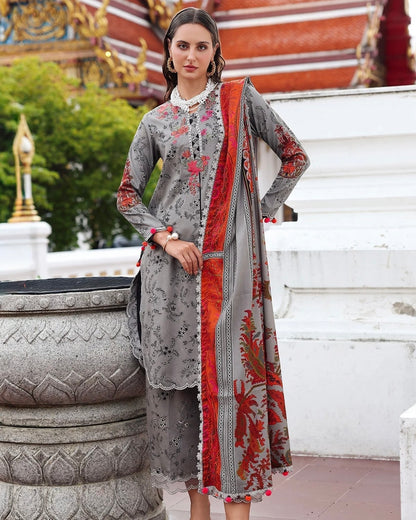 Charizma Winter | Embroidered Printed Staple | Design 3
