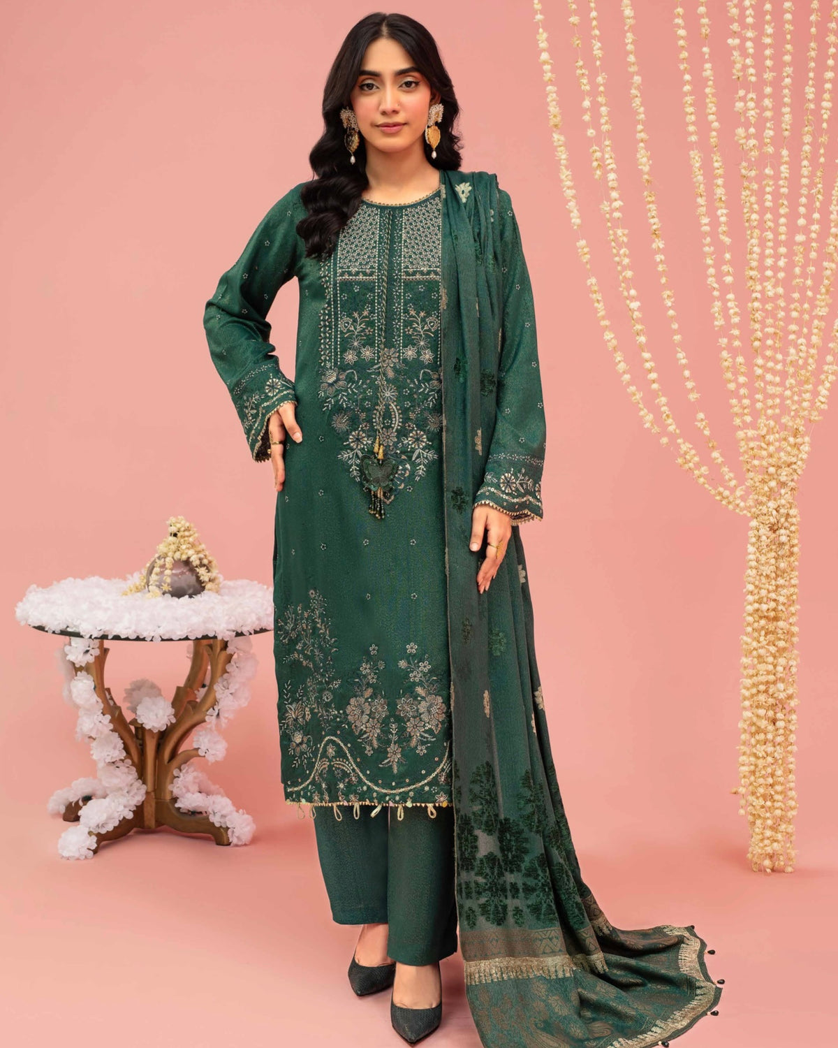 Gullerukh Dilkash | Embroidered Zari Wool | Design 3