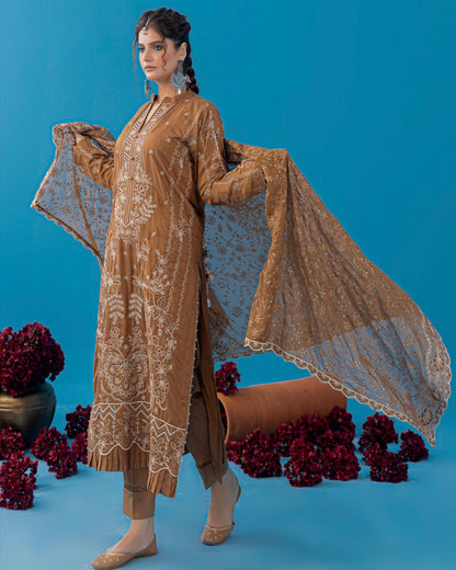 Palwasha Pakeeza | Emb Viscose with Emb Chiffon Dupatta | Design 3