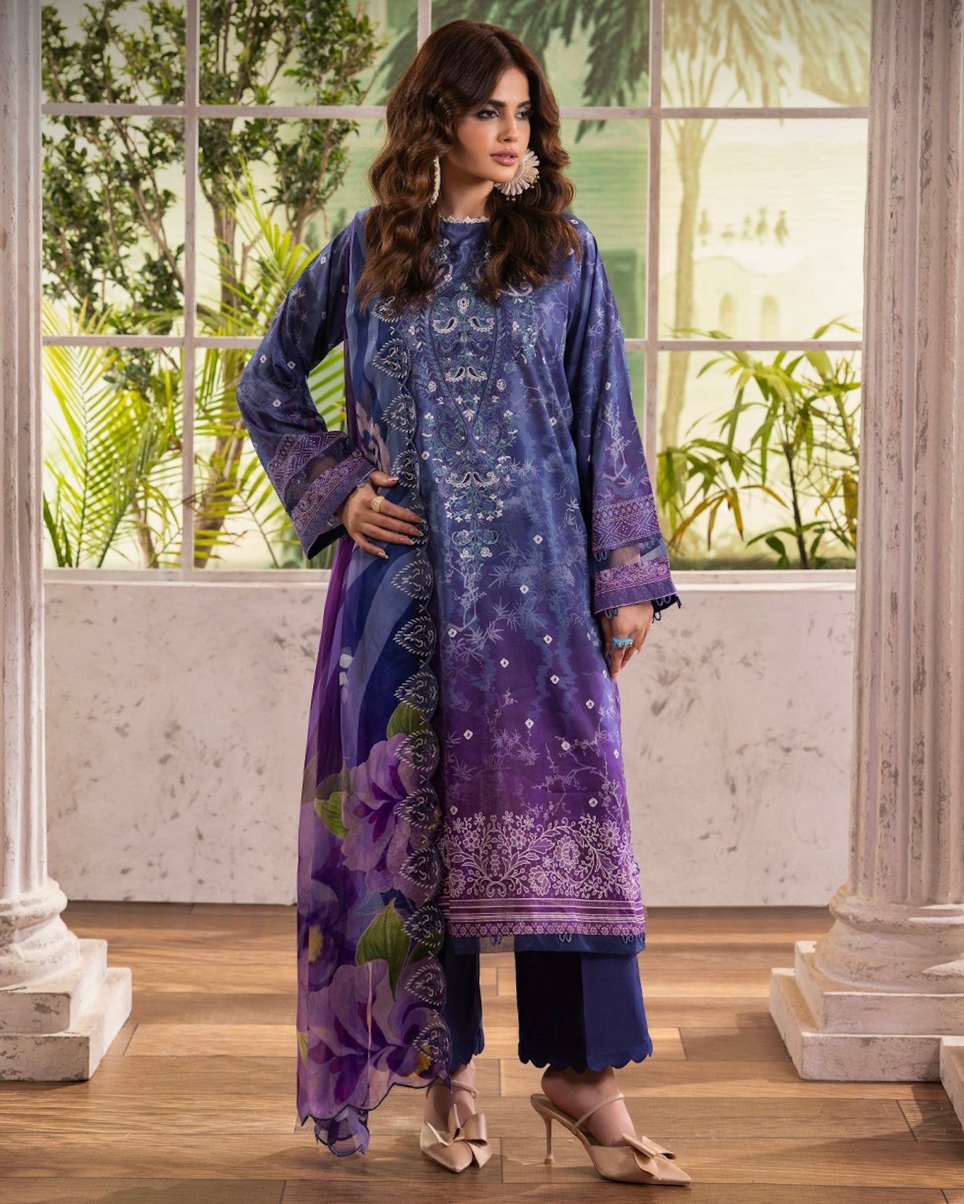 GullJee Rang Pasand | Embroidered Printed Lawn | Design 3
