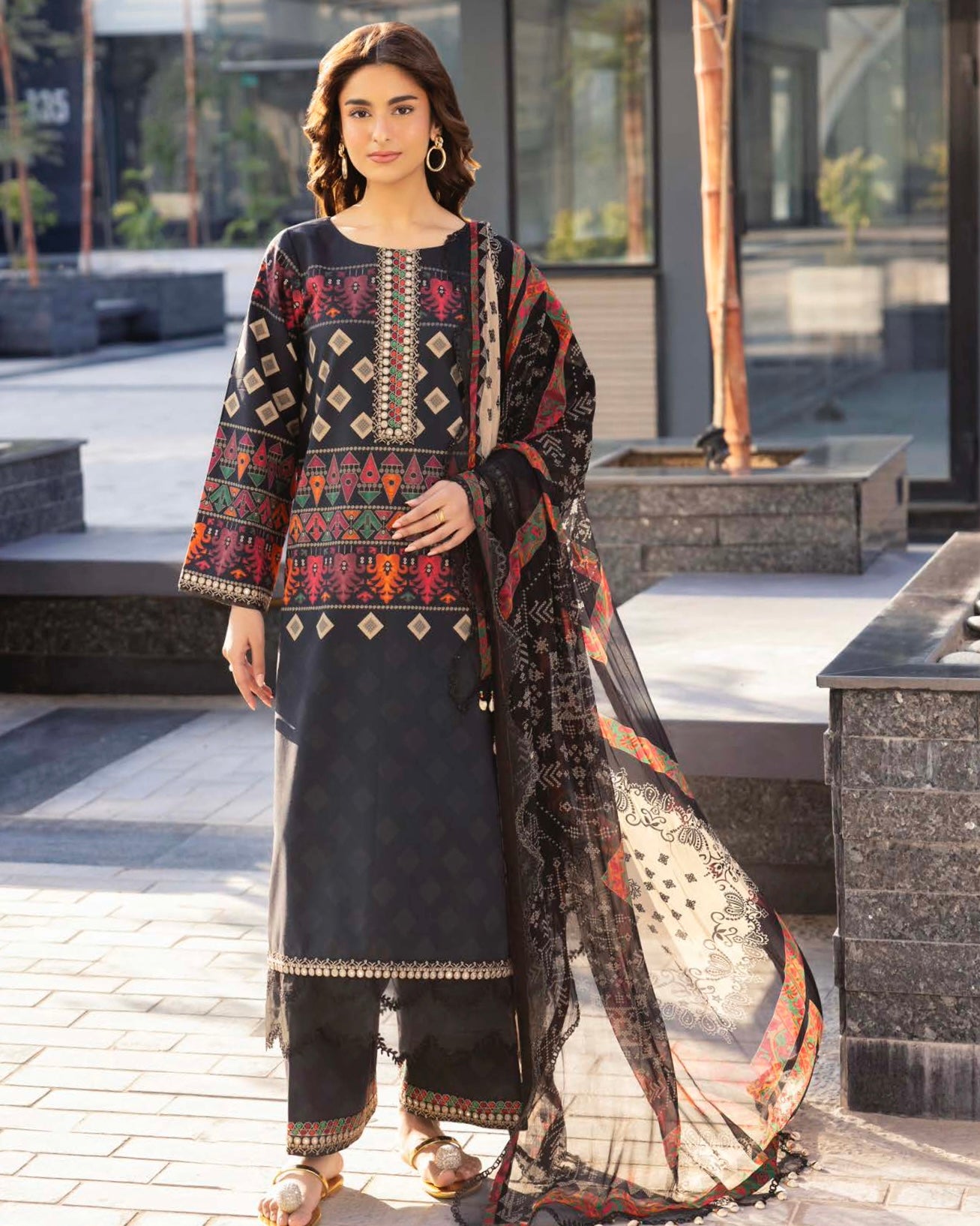 Charizma Infinity | Embroidered Printed Lawn | Design 3