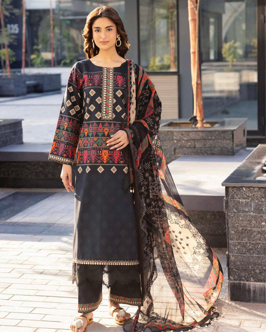 Charizma Infinity | Embroidered Printed Lawn | Design 3