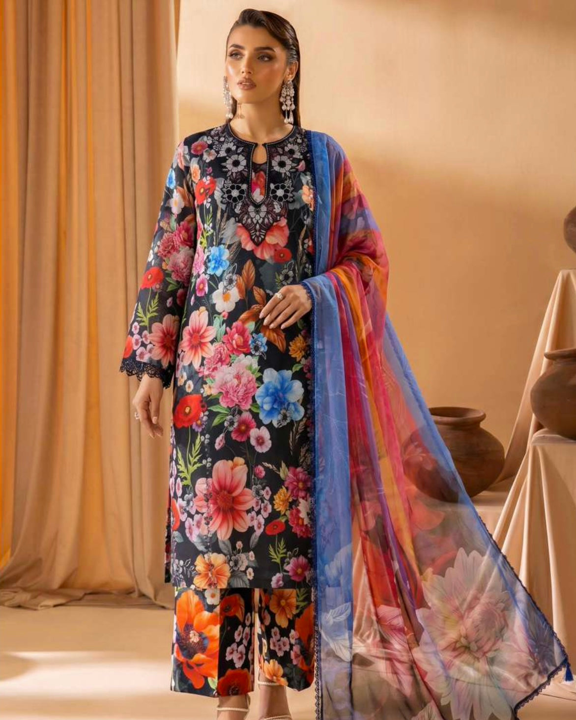 GullJee Printkari | Embroidered Printed Lawn | Design 3