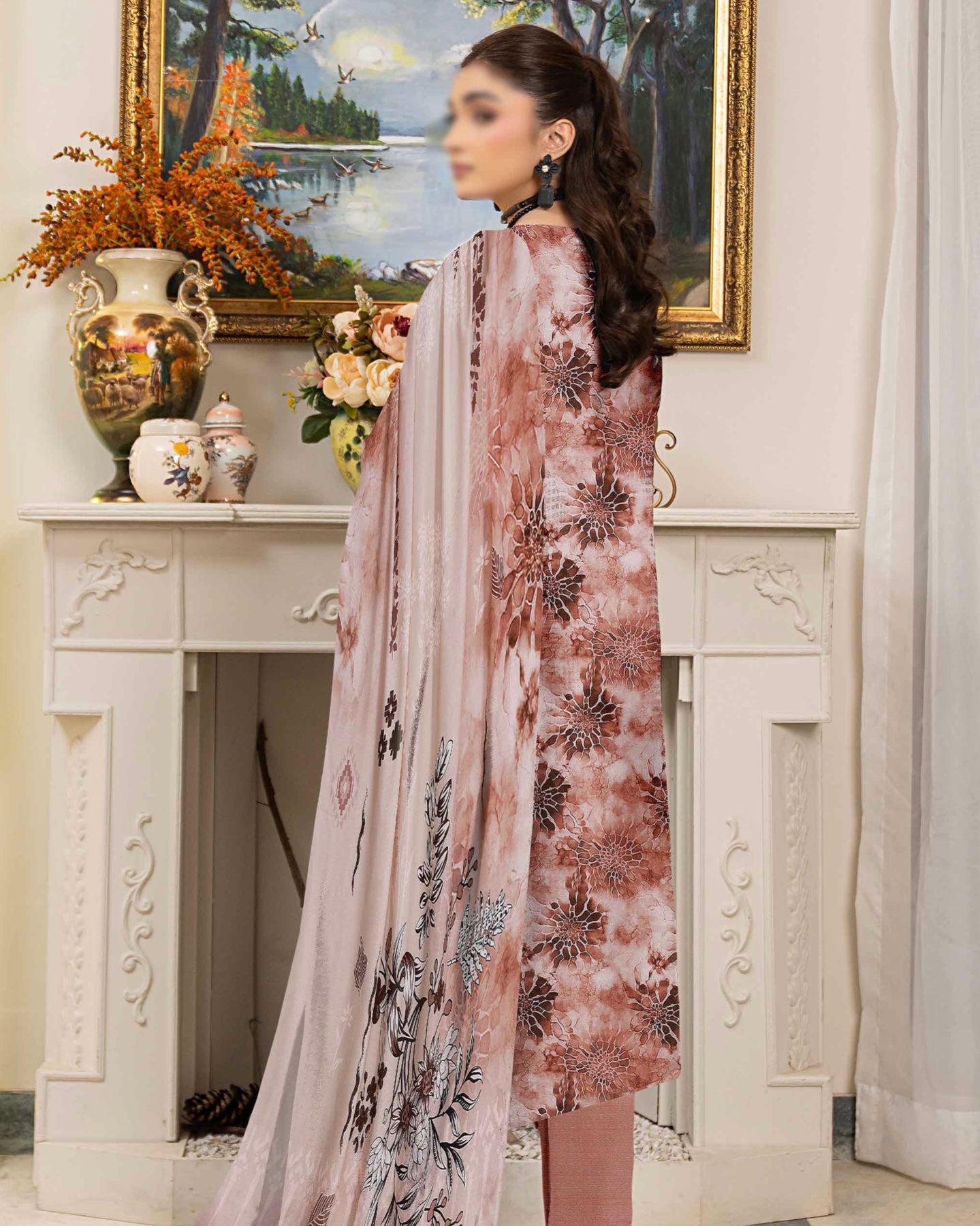 Fantak Batik | Embroidered Printed Karandi | Design 3