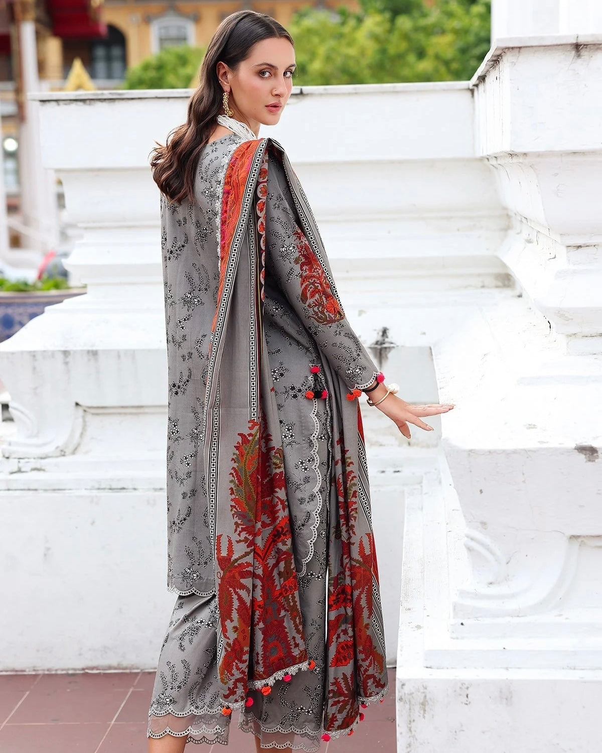 Charizma Winter | Embroidered Printed Staple | Design 3