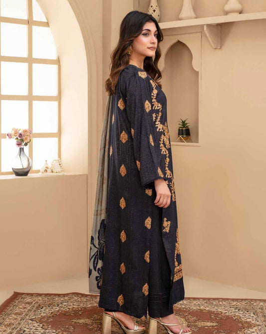 Gull-e-Rukh | Embroidered Zari Wool | Design 3