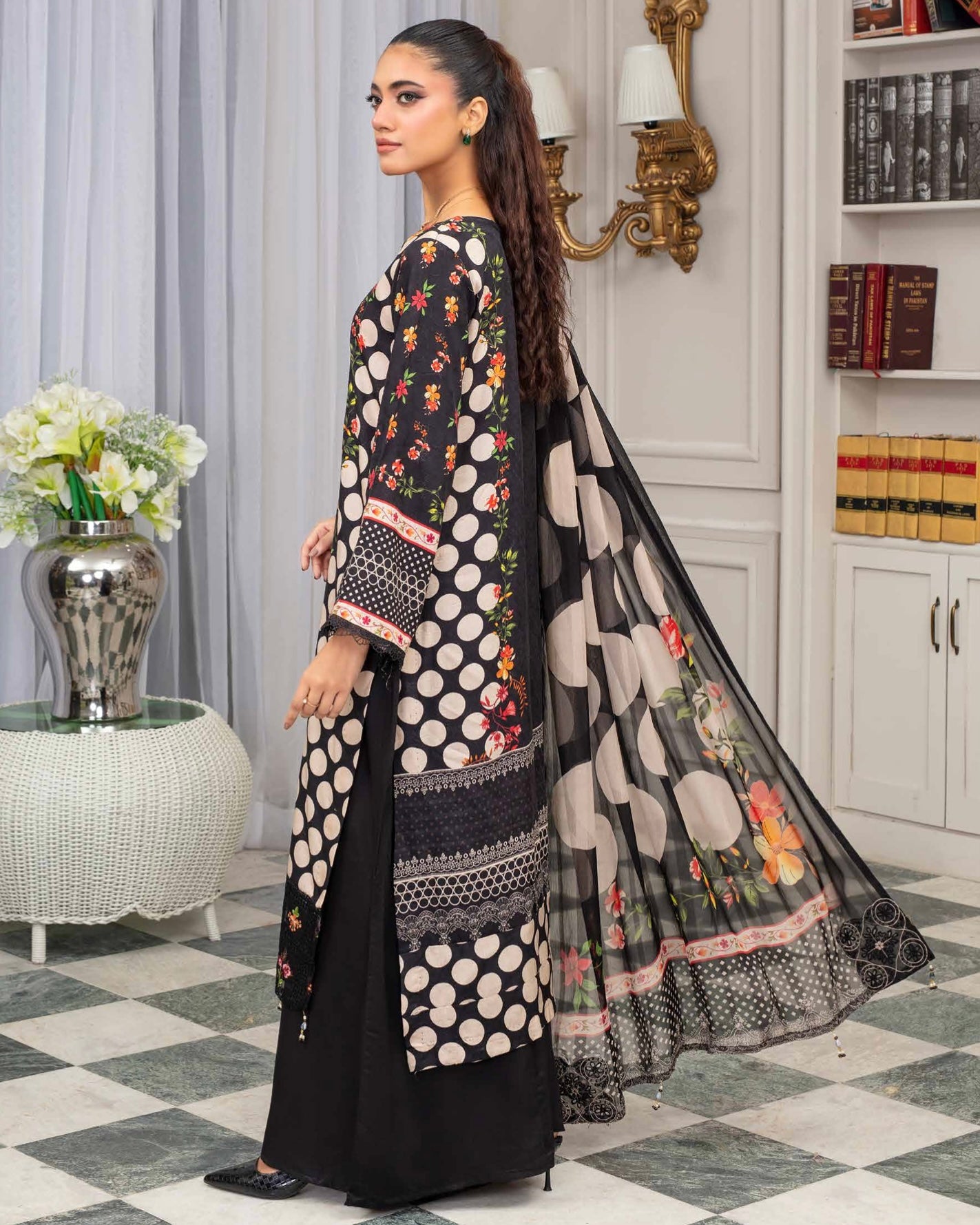 Gullerukh Pleasing | Embroidered Self Jacquard Viscose | Design 3