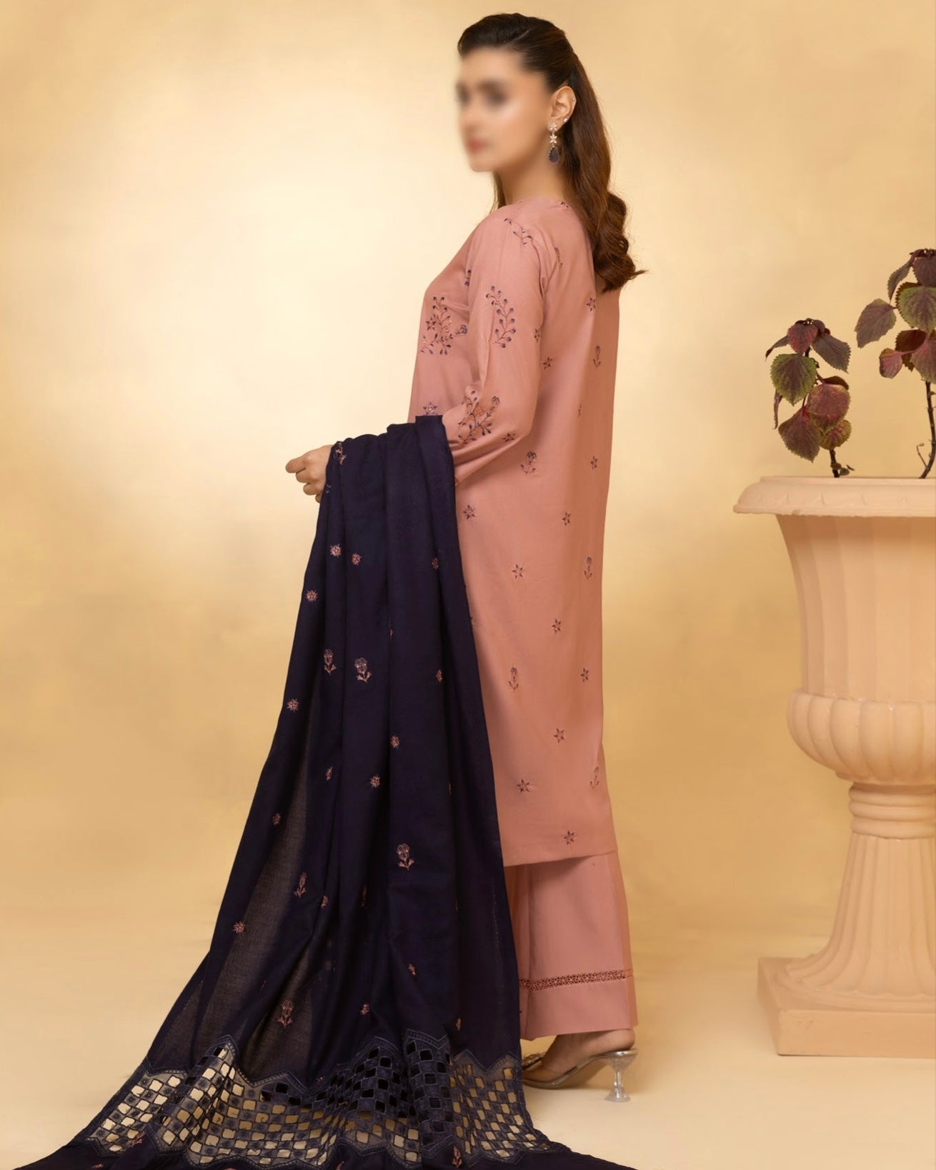 Fantak Andaaz | Emb Dhanak with Emb Wool Shawl | Design 3