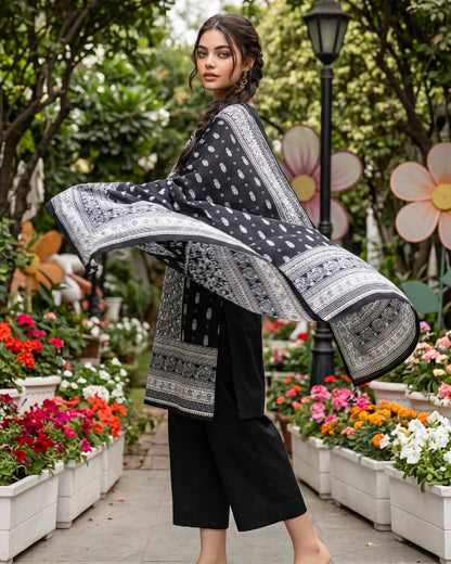 Regalia | Gold Paste Printed Lawn 3pc | Design 3