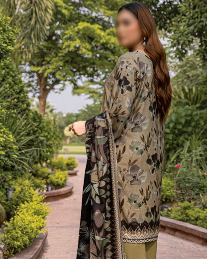 Fantak Jasmine | Embroidered Printed Staple | Design 3