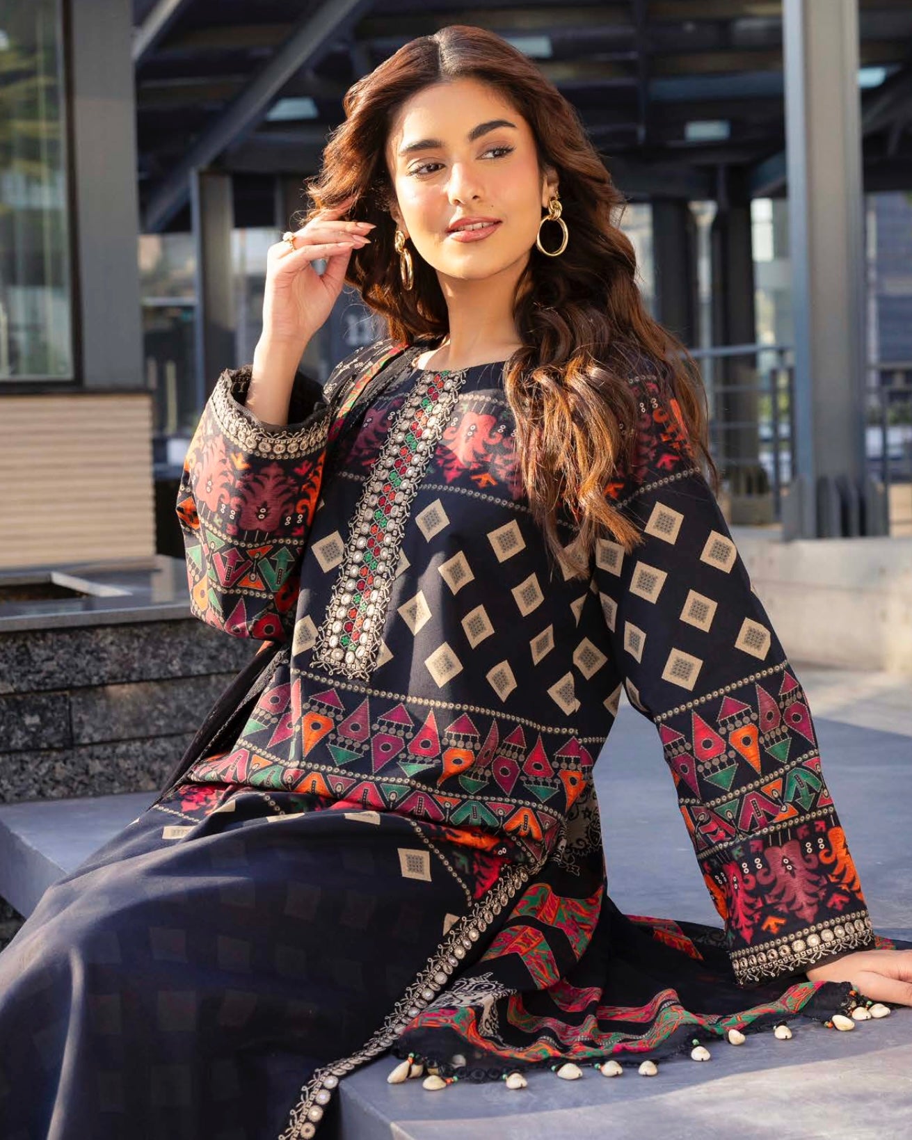 Charizma Infinity | Embroidered Printed Lawn | Design 3