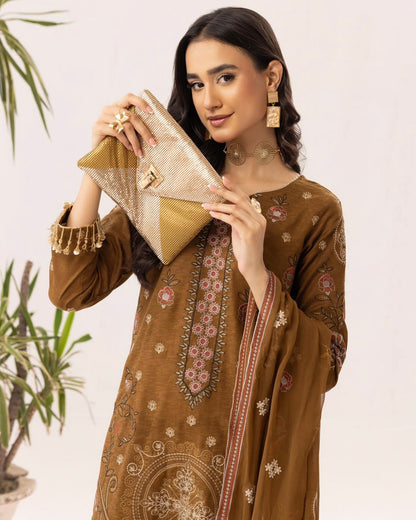 Palwasha Vaniya | Emb Karandi with Emb Chiffon Dupatta | Design 3