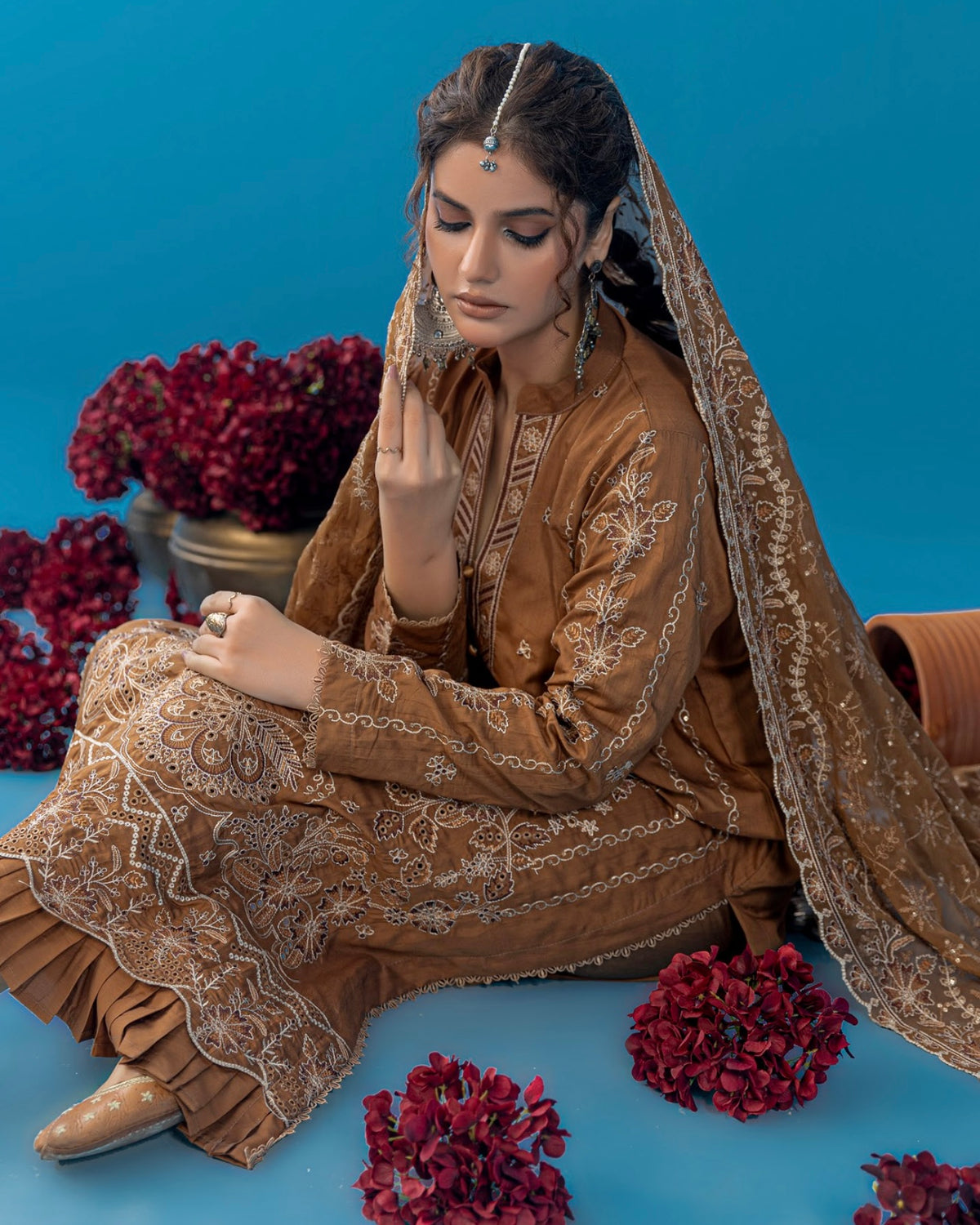 Palwasha Pakeeza | Emb Viscose with Emb Chiffon Dupatta | Design 3