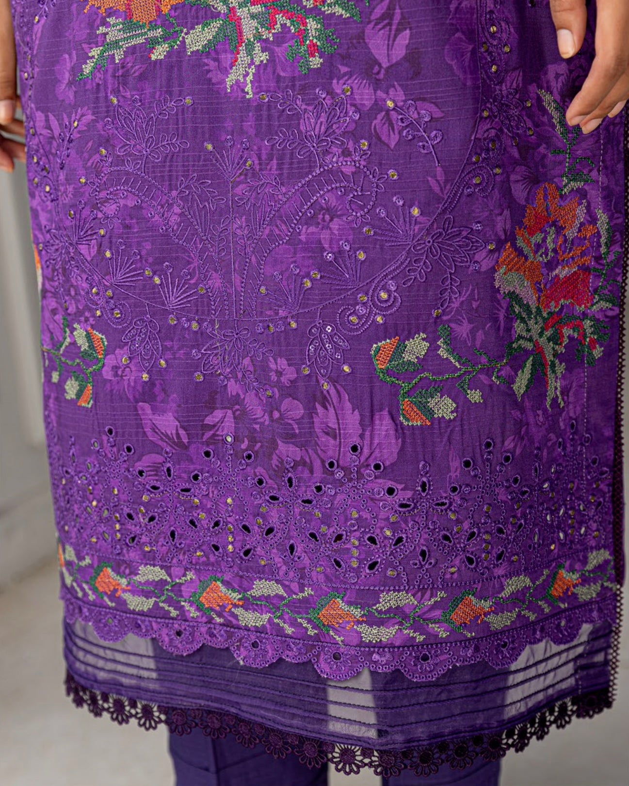 Fantak Grace | Embroidered Printed Viscose | Design 3