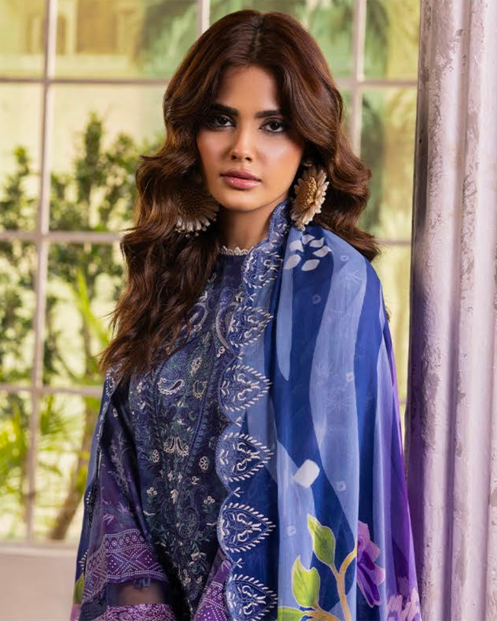 GullJee Rang Pasand | Embroidered Printed Lawn | Design 3