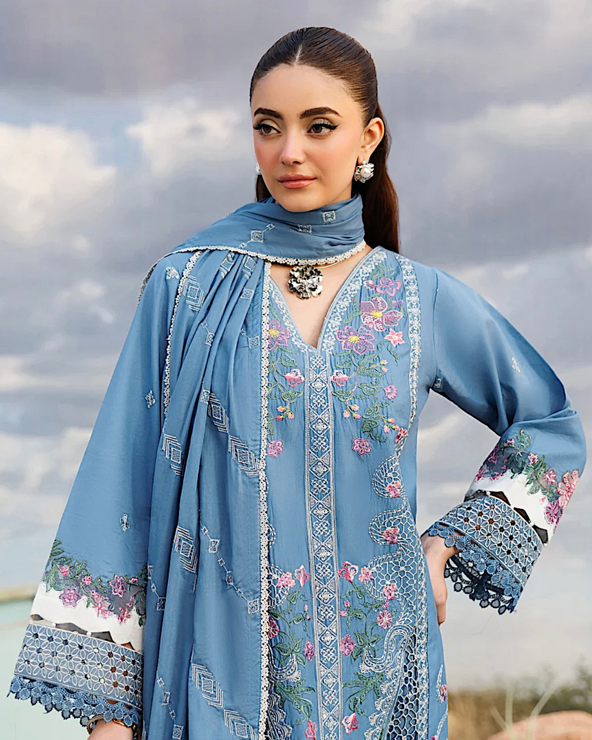 Parishay Shangrila Vol 2 | Embroidered Luxury Lawn | Design 3