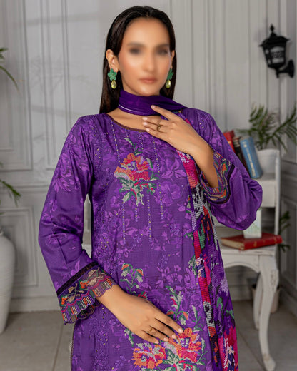 Fantak Grace | Embroidered Printed Viscose | Design 3