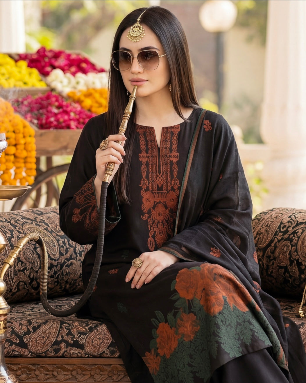 Gullerukh Banarsi | Jacquard Lawn | Design 3