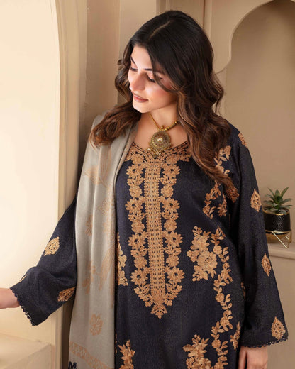 Gull-e-Rukh | Embroidered Zari Wool | Design 3