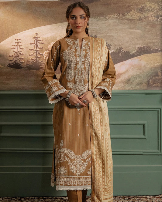 Zellbury | Embroidered Khaddar 3Pc | Design 407