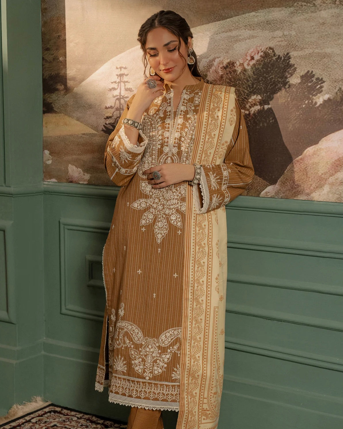 Zellbury | Embroidered Khaddar 3Pc | Design 407