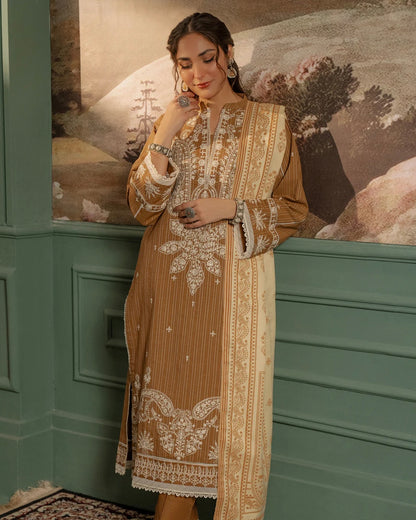 Zellbury | Embroidered Khaddar 3Pc | Design 407