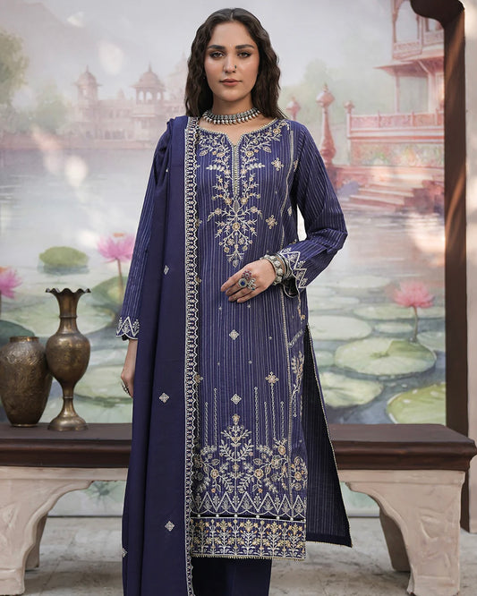 Zellbury | Embroidered Khaddar 3Pc | Design 409