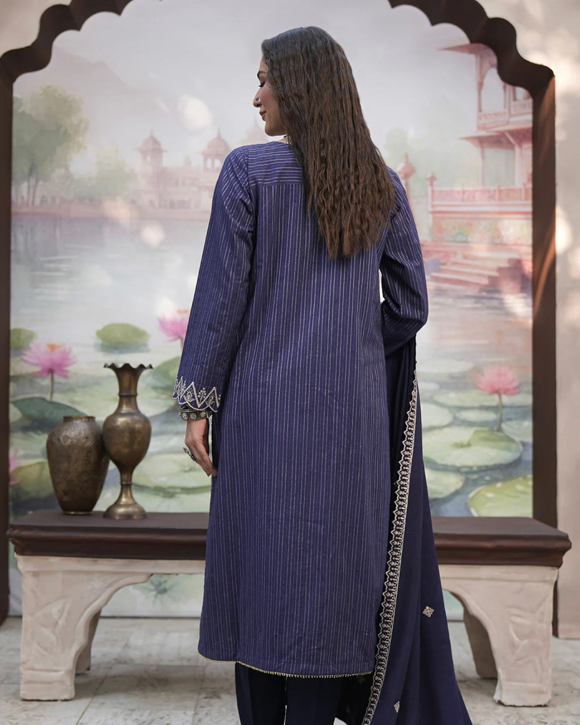 Zellbury | Embroidered Khaddar 3Pc | Design 409