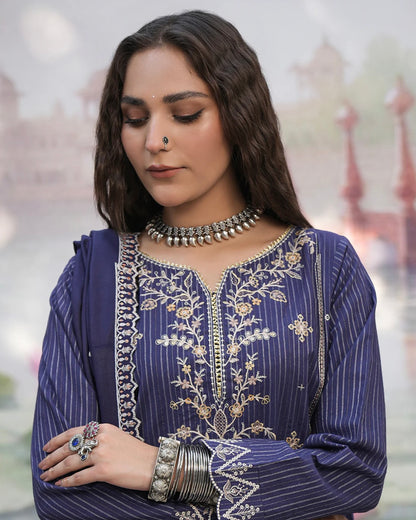 Zellbury | Embroidered Khaddar 3Pc | Design 409